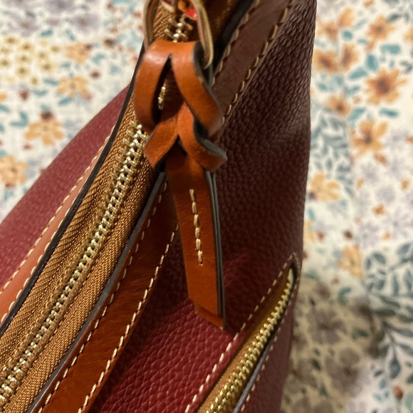 Dooney & Bourke Red and Brown Leather Hobo - Picture 4 of 15